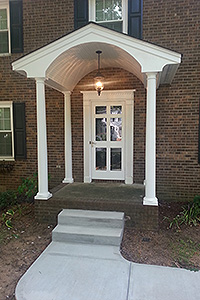 Ellington Woodworks Example Eyebrow Porch Roof